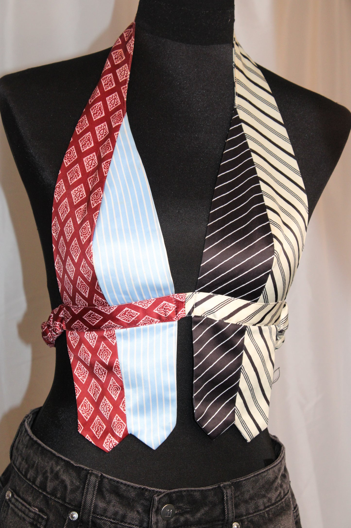 Just Business Tie Halter Top