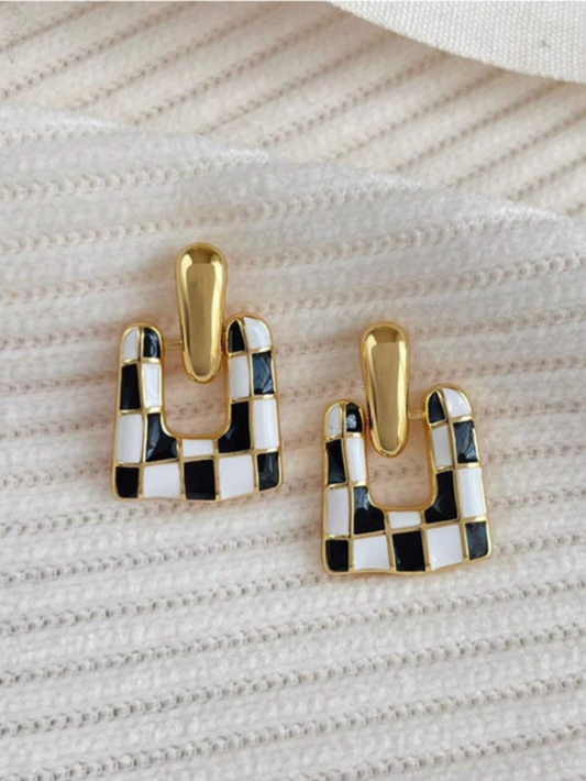 Chess Not Checkers Earrings